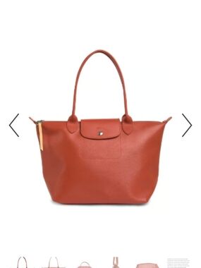 Longchamp Orange Coated Canvas Pliage